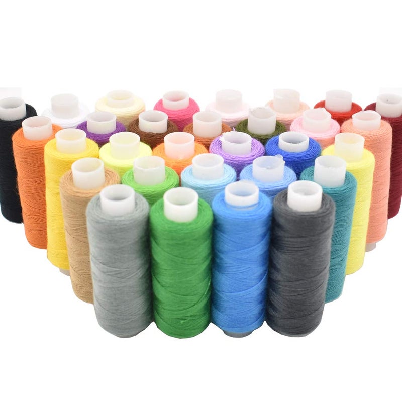 Renashed Sewing Thread 30 Colors Sewing Industrial Machine and Hand Stitching 250 Yards Each Sewing Thread Polyester - Image 1